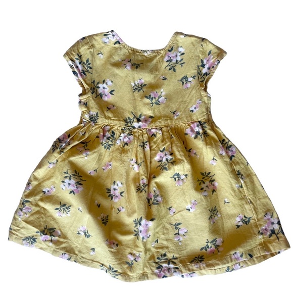 2T Old Navy yellow button up Floral Dress - Picture 2 of 3